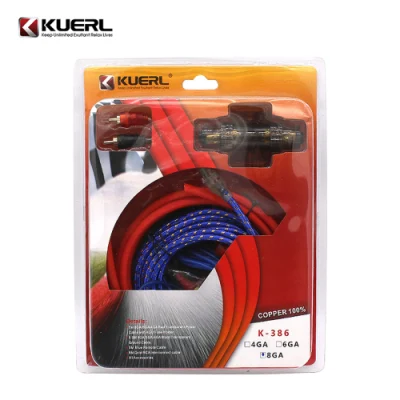 El mejor kit de cable de audio para automóvil Kit de cableado de amplificador de potencia de cobre desnudo de calibre 6