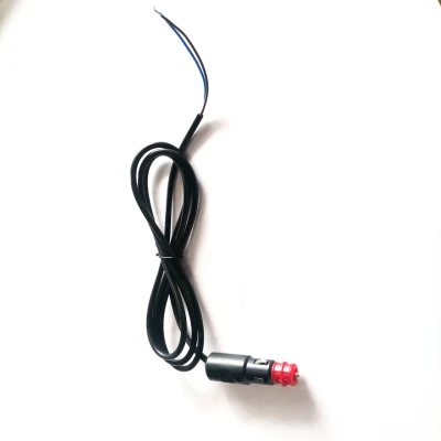 Cable de alimentación del enchufe del encendedor de cigarrillos del coche 16AWG 12V 2.5m