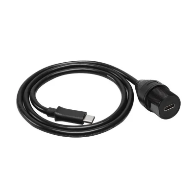 Cable de extensión de montaje en panel empotrado para tablero de automóvil USB C a prueba de agua