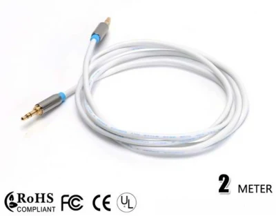 Cable USB auxiliar de audio para coche de 3,5 mm de 2 m