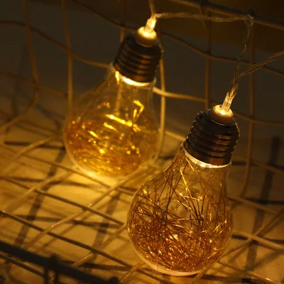 Retro Edison Gold Bombillas grandes Luces de año nuevo Cadena de luces Navidad Boda Luces decorativas festivas